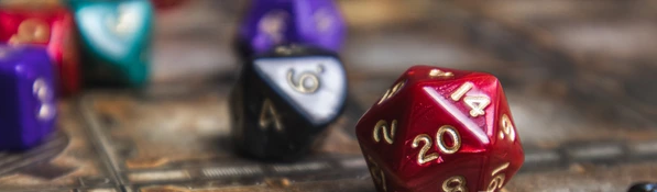 10 - sided dice on a game board