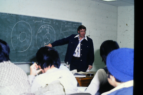 An engineering professor giving a lecture