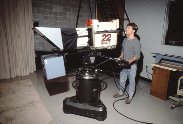 Channel 22 WVUT TV studio camera