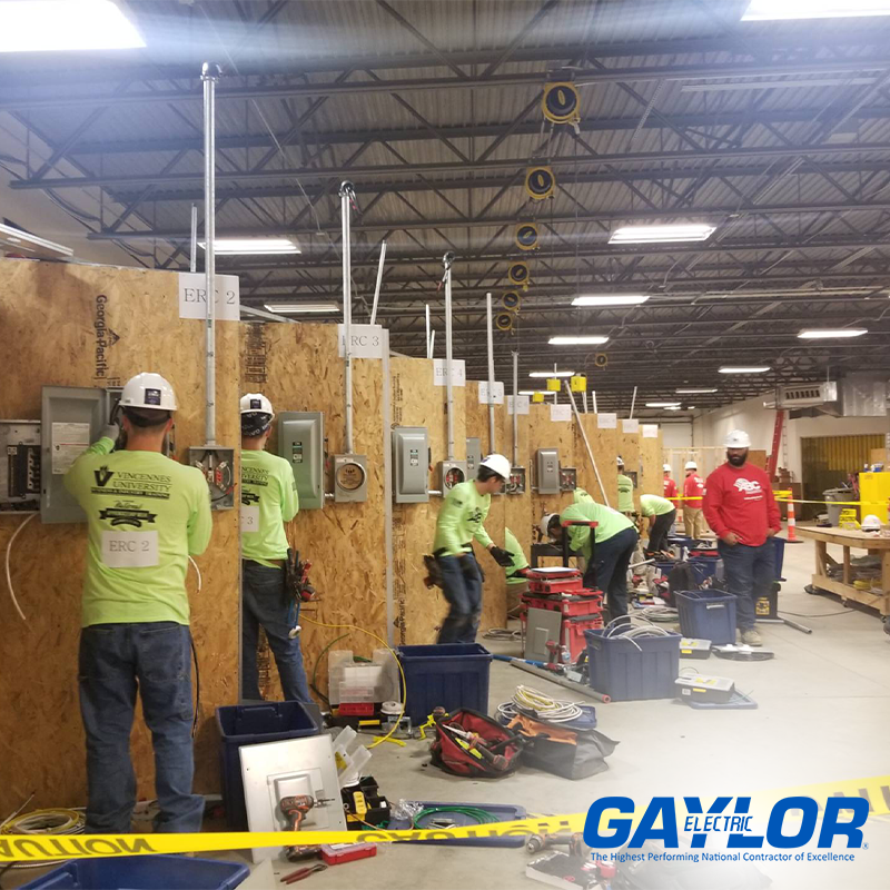 VU students working hands on with residential wiring.