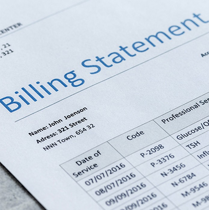 Billing Statement example print out