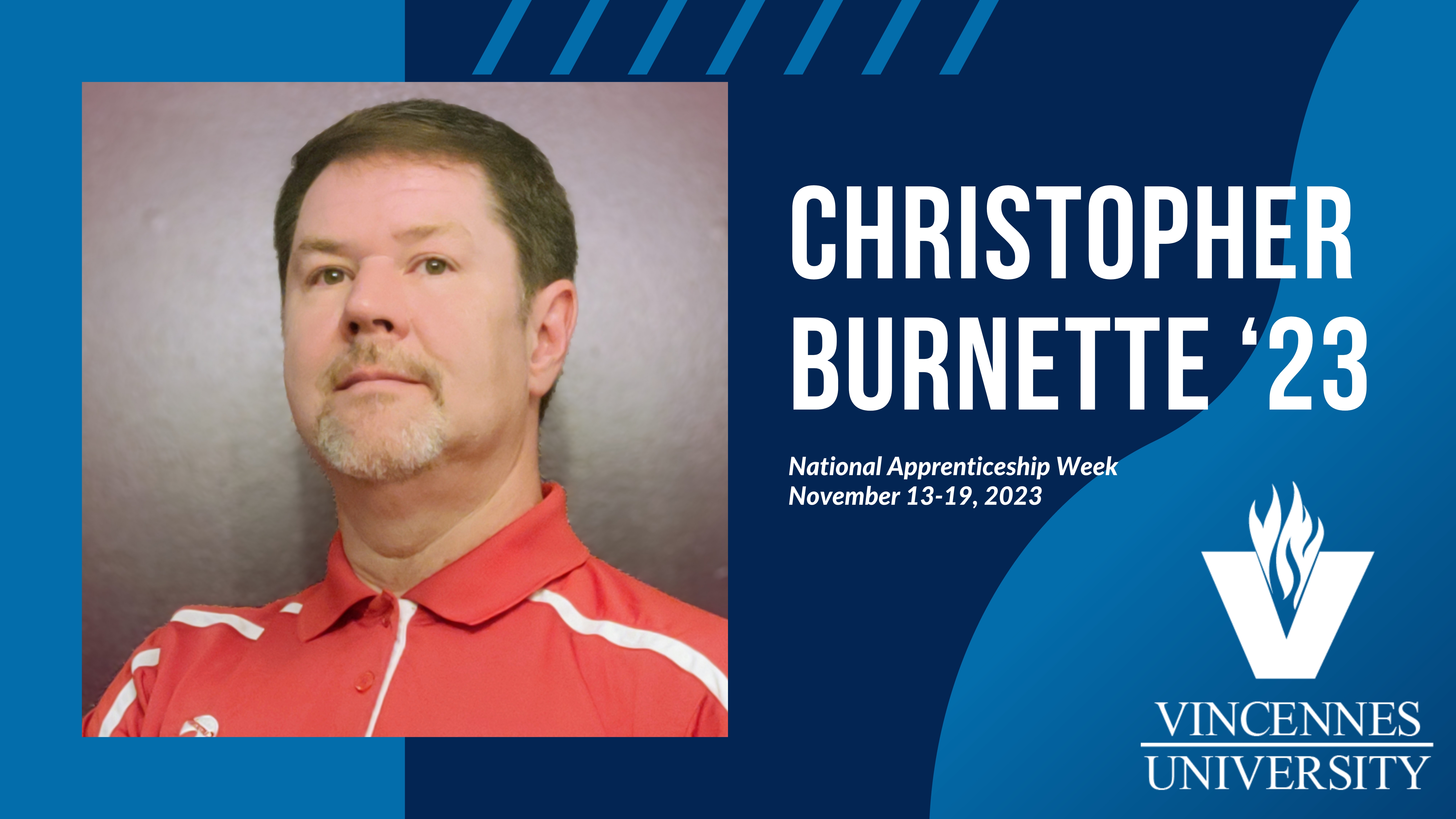 National Apprenticeship Week graphic with Christopher Burnette headshot